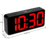DreamSky Large Digital Alarm Clock for Visually Impaired 8.9 Inches Big Electric Clock for Bedroom Jumbo Number Display Fully Dimmable Brightness Dimmer USB Ports 12 24H Adjustable Alarm Volume - BALD8C6NT