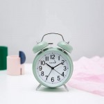FLOITTUY Loud Alarm for Deep Sleepers 4'' Twin Bell Alarm Clock with Backlight for Bedroom and Home DecorationGreen - BTHSPXIOA