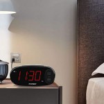 HOUSBAY Digital Alarm Clock with Dual USB Charger No Frills Simple Settings Easy Snooze 6.5 Big LED Alarm Clocks for Bedrooms with Dimmer Outlets Powered - B4L76HDCA