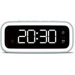 LATICITY Alarm Clock with Wireless Charging,Time Date Temperature Display Two Light Sources Night Lights for Office and Bedroom - BDOHJ5CAV