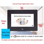 [Newest Version] Digital Day Calendar Alarm Clock- 19 Alarms,Non-Abbreviated Day & Month Memory Loss,Dementia,Alzheimer's Vision Impaired Clock for Elderly Seniors 7inch Black - BAXEFJX4M