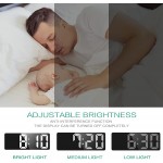 ORIA Digital Alarm Clock LED Alarm Clock New Version 6.5inch Large Display LED Clock with Snooze Dual USB Charging Ports 3 Adjustable Brightness Suitable for Bedroom Office - BMCBKNEZ4