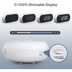 REACHER Digital Alarm Clock for Bedroom 0-100% Dimmer Dual Alarm 2 USB Ports Weekday Weekend 7 Days LED Display 5 Natural Wake Up Sounds Adjustable Volume Snooze Small Size Outlet Powered - BS42V4JP4