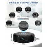 Reacher Small Digital Alarm Clock with Wireless Charging Dimmable LED Display Simple Operation Adjustable Volume Outlet Powered Battery Backup Easy Snooze Compact Size for Bedroom DeskBlack - BRSOSES61