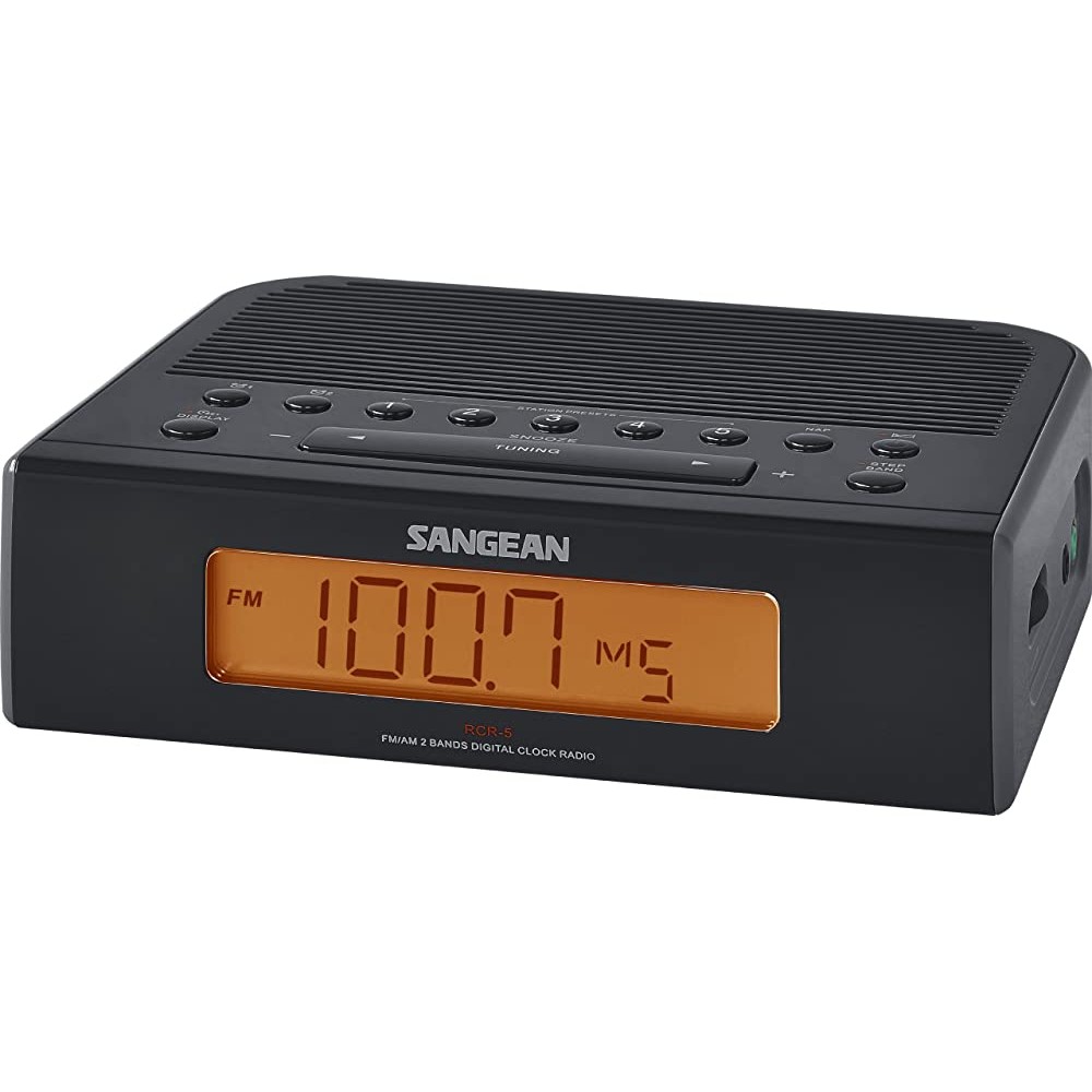 Sangean RCR-5BK AM FM Digital Tuning Clock Radio - B785ZIRXL