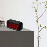 SUPLEDCK Digital Alarm Clock Battery Operated Bedside Home Travel Time Clock Night Visible LED Display Black - BVRI4C45X