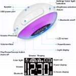 Wake Up Light Alarm Clock with Bluetooth Speaker Uplayteck Kids Night Light Alarm Clock 4 Level Brightness & Colorful Light Digital Alarm Clock for Kids Teen Bedroom - BZH20R75H