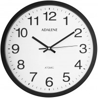 Adalene 12 Inch Large Atomic Wall Clock Analog Display Vintage Black Wall Clock Atomic Movement Battery Operated Modern Wall Clock for Office School Classroom Kitchen Bedroom Bathroom Outdoor - B5Y4B5OIT