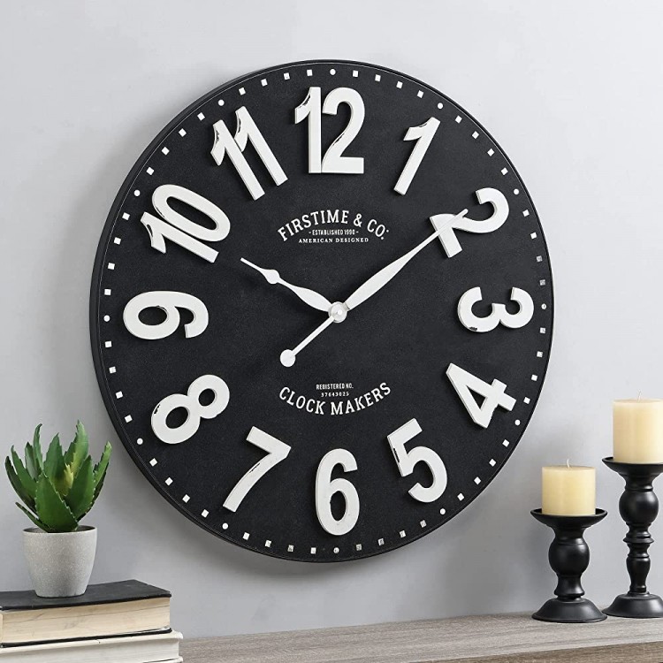 FirsTime & Co. 27 Sullivan Wall Clock Black,10081 - BW2H12UEH
