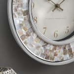 FirsTime & Co. Pearl Mosaic Wall Clock 10.25 Beach Stone - BW01KBNEE