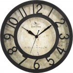 FirsTime & Co. Raised Number Small Wall Clock Oil Rubbed Bronze 8 x 2 x 8 inches - BYWVT7PZJ