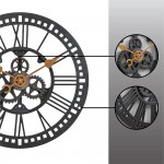 FirsTime & Co.® Roman Gear Wall Clock Oil Rubbed Bronze 24 - BXIEIS0BX