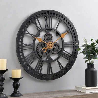 FirsTime & Co.® Roman Gear Wall Clock Oil Rubbed Bronze 24" - BXIEIS0BX