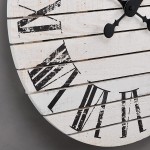 FirsTime & Co.® Shiplap Farmhouse Wall Clock American Crafted White 18 x 2 x 18, - BBMKF3UDV