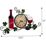 Fox Valley Traders Wine Wall Clock Roman Numeral 6 ¼ Diameter Clock Face Wall Décor Green One Size Fits All - B5H82N4AV