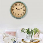 HYLANDA 12 Inch Vintage Retro Wall Clock Silent Non-Ticking Decorative Wall Clocks Battery Operated with Large Numbers&HD Glass Easy to Read for Kitchen Living Room Bathroom Bedroom Office - BF57TOQRP