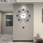 JTWALCLOCK Large Wall Clock for Living Room Decor Giant Big Silent Modern Battery Operated Decorative Glass Pendulum Wall Clock for Kitchen Bedroom Oversized Non Ticking Crystal Wall Clock Indoor - B07T6F030