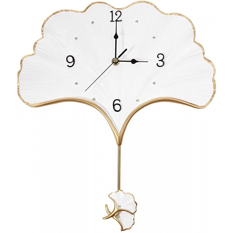 Keenkee Elegant Wall Clock with Pendulum Battery Operated Non Ticking Silent Unique Home Decorative Fancy Hanging Clocks for Living Room Kitchen Bedroom Office Dining Bathroom Aesthetic Decor - BN4LHRS55
