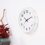 Kingrol 12-Inch Vintage Wall Clock Silent Non Ticking Quality Quartz Clock Easy to Read Decorative Clock for Home Office School - BKQP1BOCX