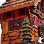 Kintrot Cuckoo Clock Traditional Black Forest Clock Antique Wooden Pendulum Quartz Wall Clock - B34UWHPHL