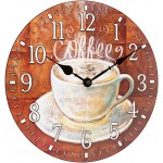 La Crosse 404-2631C-INT 12-Inch Round Coffee Decorative Quartz Analog Wall Clock 12 inch Multi-Color - BMPZDM7P2