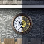 La Crosse Clock 403-3246BR 18-Inch Indoor Outdoor Lux Lighted Dial Quartz Wall Clock in Bronze Finish - BS9Y4THUG