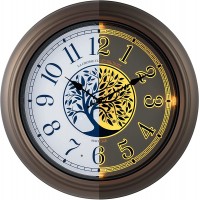 La Crosse Clock 403-3246BR 18-Inch Indoor Outdoor Lux Lighted Dial Quartz Wall Clock in Bronze Finish - BS9Y4THUG