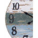 Large Beach Wall Clock,Vintage Farmhouse Coastal Nautical Clock Decorative for Home Kitchen Living Room Bedroom 18 Inches - BVUILG2VQ