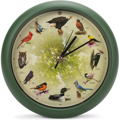 Mark Feldstein Limited Edition 20th Anniversary Singing Bird Wall Desk Clock 8 Inch - BL7XM803G