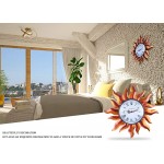MUMTOP Indoor Outdoor Wall Clock Outdoor Clock Wall-Mounted Clock Exquisite Decoration Sun - BIV10G3T4