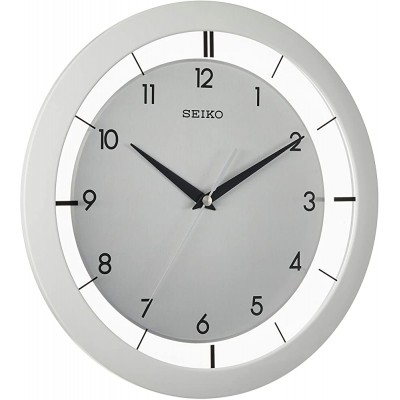 Seiko 11" Brushed Metal Wall Clock - BOTO37M0G