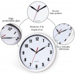 Silent Wall Clocks Battery Operated Wall Clock for Kids White Non-Ticking Easy to Read Wall Clock for Bathroom Kitchen Living Room Bedroom in 8 Inches - BBFU9DCXI