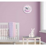 Something Unicorn Beautiful Unicorn Wall Clock for Girls Bedroom Decoration. Silent Non Ticking Quartz Battery Operated Easy to Read. 12 inch - BELIY06WH