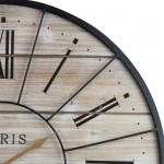 Sorbus Paris Oversized Wall Clock Centurion Roman Numeral Hands Parisian French Country Rustic Large Decorative Modern Farmhouse Decor Ideal for Living Room Analog Wood Metal Clock 24” Round - BPK8M1O1O