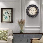 Tebery 12-Inch Silent Retro Quartz Clock Decorative Wall Clock for Home Office School - BH7V77A7D