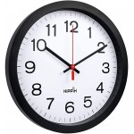 Yoobure 12 Silent Quartz Decorative Wall Clock Non-Ticking Digital Plastic Battery Operated Round Easy to Read Home Office School Black Clock - B9HKIFGED