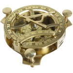 3 Sundial Compass Solid Brass Sun Dial - BU9UJ5O9Z