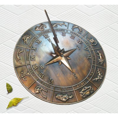 Brass Constellations Sundial 12" inches Wide - BF6WUGIF6