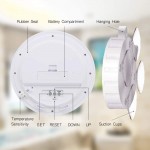 Digital Bathroom Shower Wall Clock Waterproof Spray Moisture Proof Meter Moisture Proof Large Screen Display Calendar Month and Date [4 Strong Suction Cups] Hanging Hole Silver Frame - BPGCSGWIB