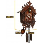 JoonieHouse Traditional Black Forest Cuckoo Clock Newly Wood Coo Coo Clock Decorative Wall Clock with Pendulum and Chiming Function Perfect Wall Clocks for Home Livingroom Decor - BLHE4XFT5