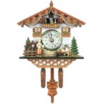 LOVIVER Creative Wood Cuckoo Coo Wall Clock Decorative Clock - B4PS6CEG8
