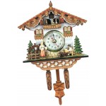 LOVIVER Creative Wood Cuckoo Coo Wall Clock Decorative Clock - B4PS6CEG8