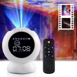ME456 Planetarium Galaxy Projector with Real Starry for Kids Bedroom LED Alarm Clock Projection Light with White Noise Sky Lamp and Sleep Sounds Machine for Home Decoration Night Light Ambiance - BLMN3RJU0