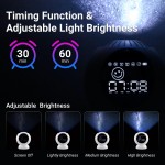 ME456 Planetarium Galaxy Projector with Real Starry for Kids Bedroom LED Alarm Clock Projection Light with White Noise Sky Lamp and Sleep Sounds Machine for Home Decoration Night Light Ambiance - BLMN3RJU0