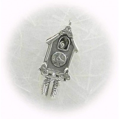 Movable Cuckoo Clock Sterling Silver Charm for Your own Designs by CharmingStuffS - BWZUR26CU