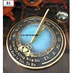 Nautical-Mart Brass Sundial Grow Old with Me Blue Color - B92Q8NMO1