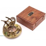 Roorkee Instruments Antique Nautical Vintage Directional Magnetic Sundial Clock Pocket Compass Quote Engraved Baptism Gifts with Wooden Case for Love Father Son 5 Gilbert & Sons London 1895 - BABIS5M9I