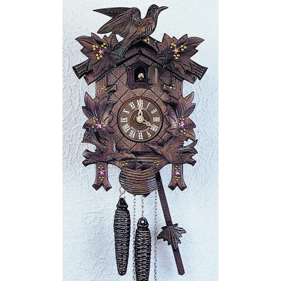 Schneider 12" Traditional Cuckoo Clock with Hand Painted Flowers - B2N2ZKT9O