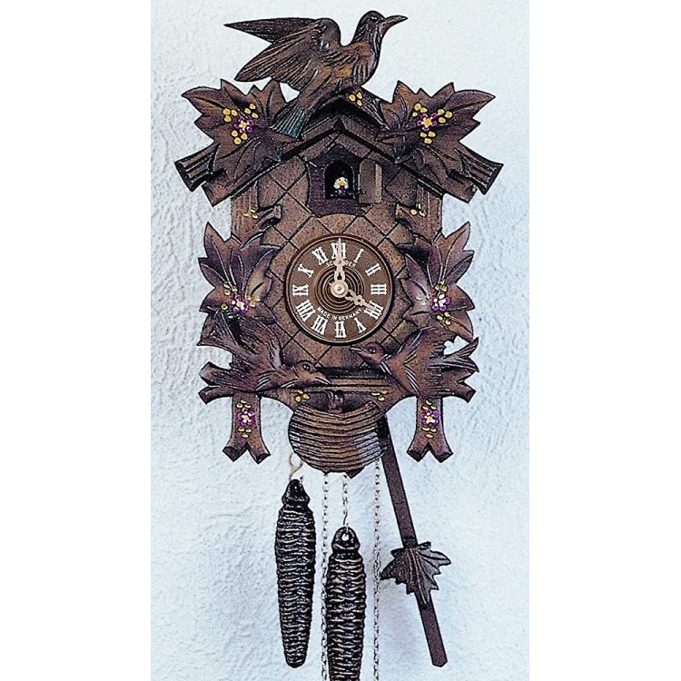 Schneider 12 Traditional Cuckoo Clock with Hand Painted Flowers - B2N2ZKT9O