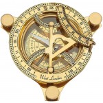 Unique Birthday Gift Ideas Solid Brass Classic Sundial Compass Hiking Climbing Biking Hunting Camping Survival Compass Outdoor Navigation Directional Nautical Liquid Filled Compass Housewarming Gifts - BWNMN75IC